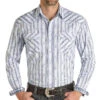 Men's Panhandle Blue & White Pattern Long Sleeve #R0S1214