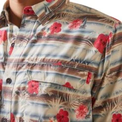 Men's Ariat VentTEK Outbound Fitted Button Down Shirt #10043429 -Deals Cowboy Threads Store 161936bbaccd6a1f1052845b5772ed90