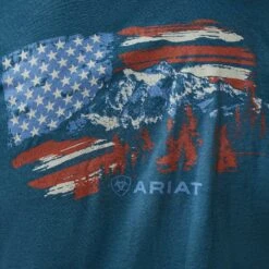 Men's Ariat Blue American Flag T-Shirt #10045279 -Deals Cowboy Threads Store 16d5e04c8693a31cdea83f41d395b37b