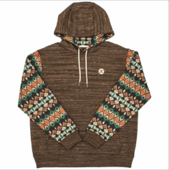 Men's Hooey Brown Aztec Hoodie #HH1192BR