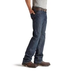 Men's Ariat M4 Low Rise Boot Cut Fire Resistant Jean #10012555 8 Men's Ariat M4 Low Rise Boot Cut Fire Resistant Jean #10012555 -Deals Cowboy Threads Store 25368 10012555 side