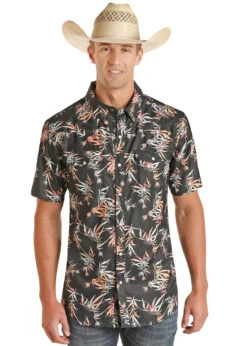 Men's Rock & Roll Cowboy Ripstop Snap Front Shirt #RRMS1SR0QS