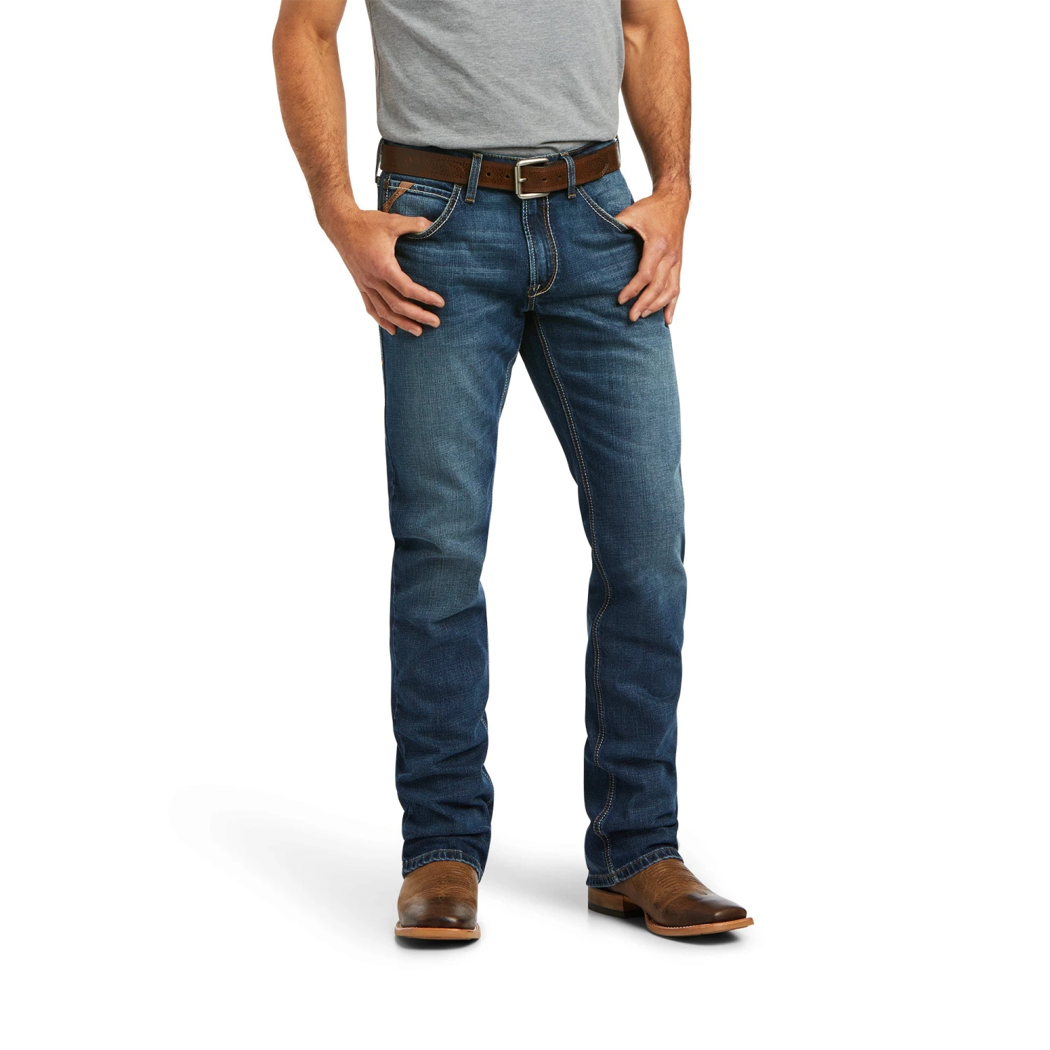 Men's Ariat M5 Straight Stretch Madera Stackable Straight Leg Jean #10040124 6 Men's Ariat M5 Straight Stretch Madera Stackable Straight Leg Jean #10040124 - Image 6