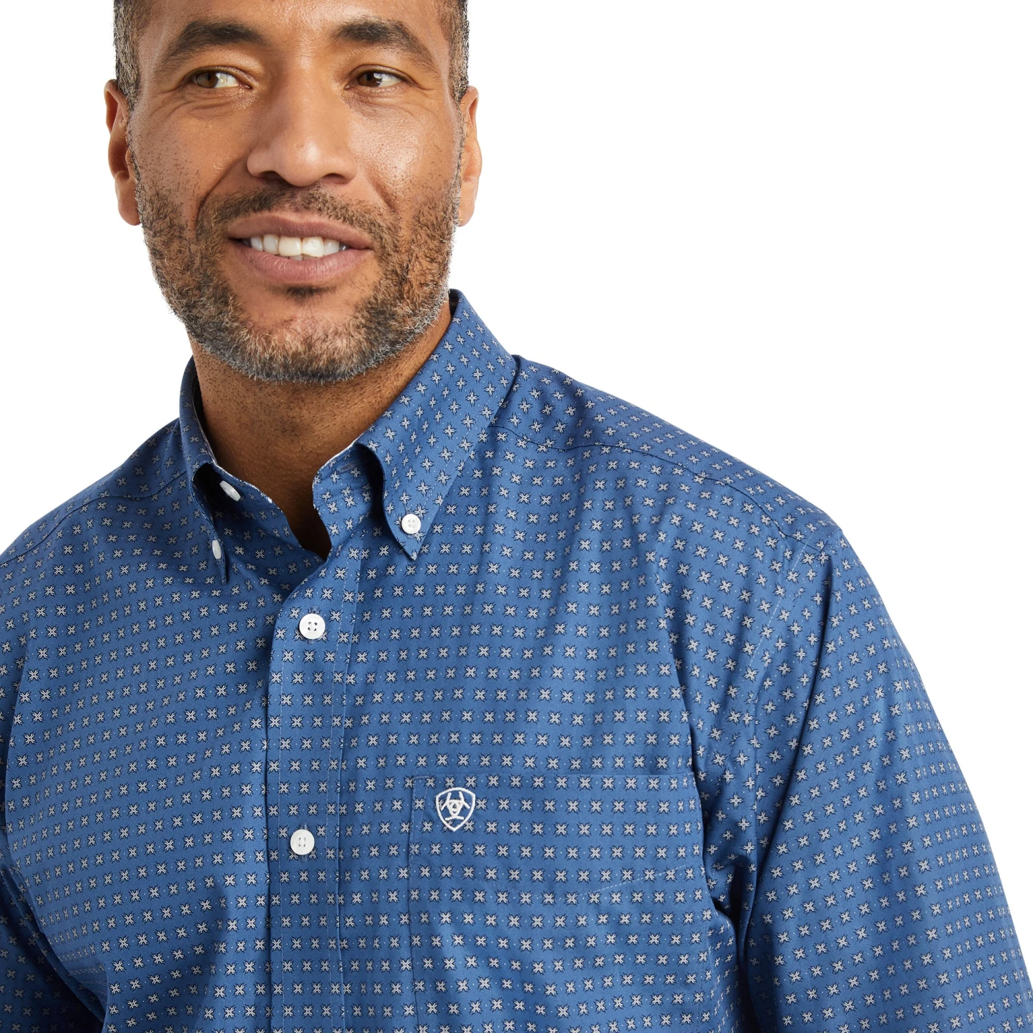 Men's Ariat Wrinkle Free Eaden Fitted Button Down Shirt #10042285 3 Men's Ariat Wrinkle Free Eaden Fitted Button Down Shirt #10042285 - Image 3