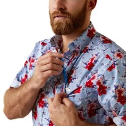 Men's Ariat Jeremiah Classic Fit Button Down Shirt #10044899 -Deals Cowboy Threads Store 4c62e7d7d3ee56581ecc1cd6f4e99703