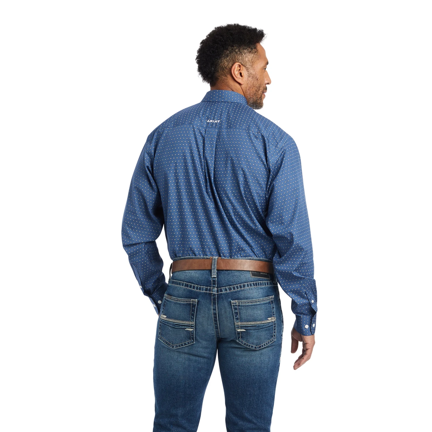 Men's Ariat Wrinkle Free Eaden Fitted Button Down Shirt #10042285 2 Men's Ariat Wrinkle Free Eaden Fitted Button Down Shirt #10042285 - Image 2