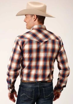Men's Roper Plaid Snap Long Sleeve #03-001-0062-1008 -Deals Cowboy Threads Store 912de90a42769a2875214b4c8adb840e