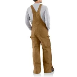 Men's Carhartt Zip-To-Thigh Quilt Lined Bib Overall #R41BRN-C -Deals Cowboy Threads Store R41BRN AVB