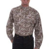 Men's Scully Button Down Shirt #RW290BRN-C