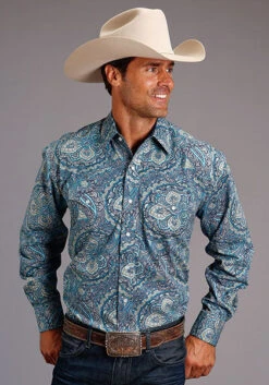 Men's Stetson Snap Front Shirt #11-001-0425-5013BU