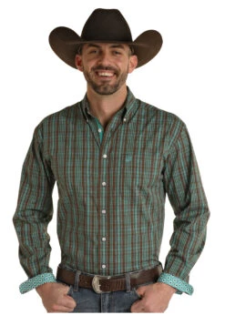 Men's Rough Stock Button Down Shirt #RSMSODRYT3