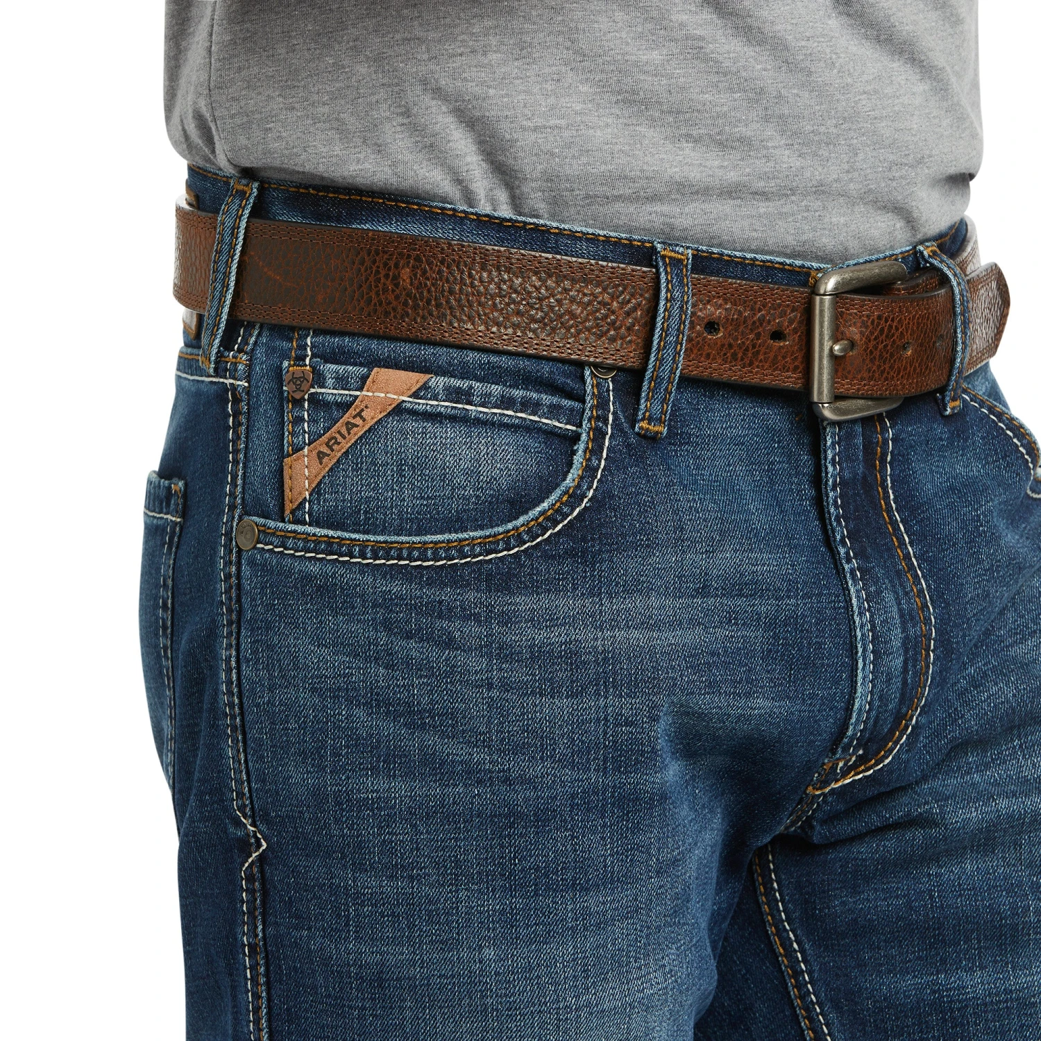 Men's Ariat M5 Straight Stretch Madera Stackable Straight Leg Jean #10040124 2 Men's Ariat M5 Straight Stretch Madera Stackable Straight Leg Jean #10040124 - Image 2