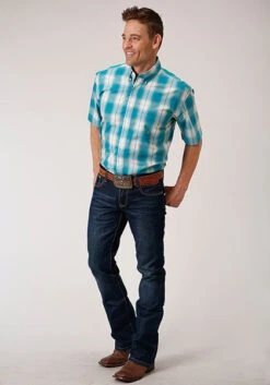 Men's Roper Button Down Shirt #03-002-0379-4046 -Deals Cowboy Threads Store d81938e00f43208aac47294a32930b3c