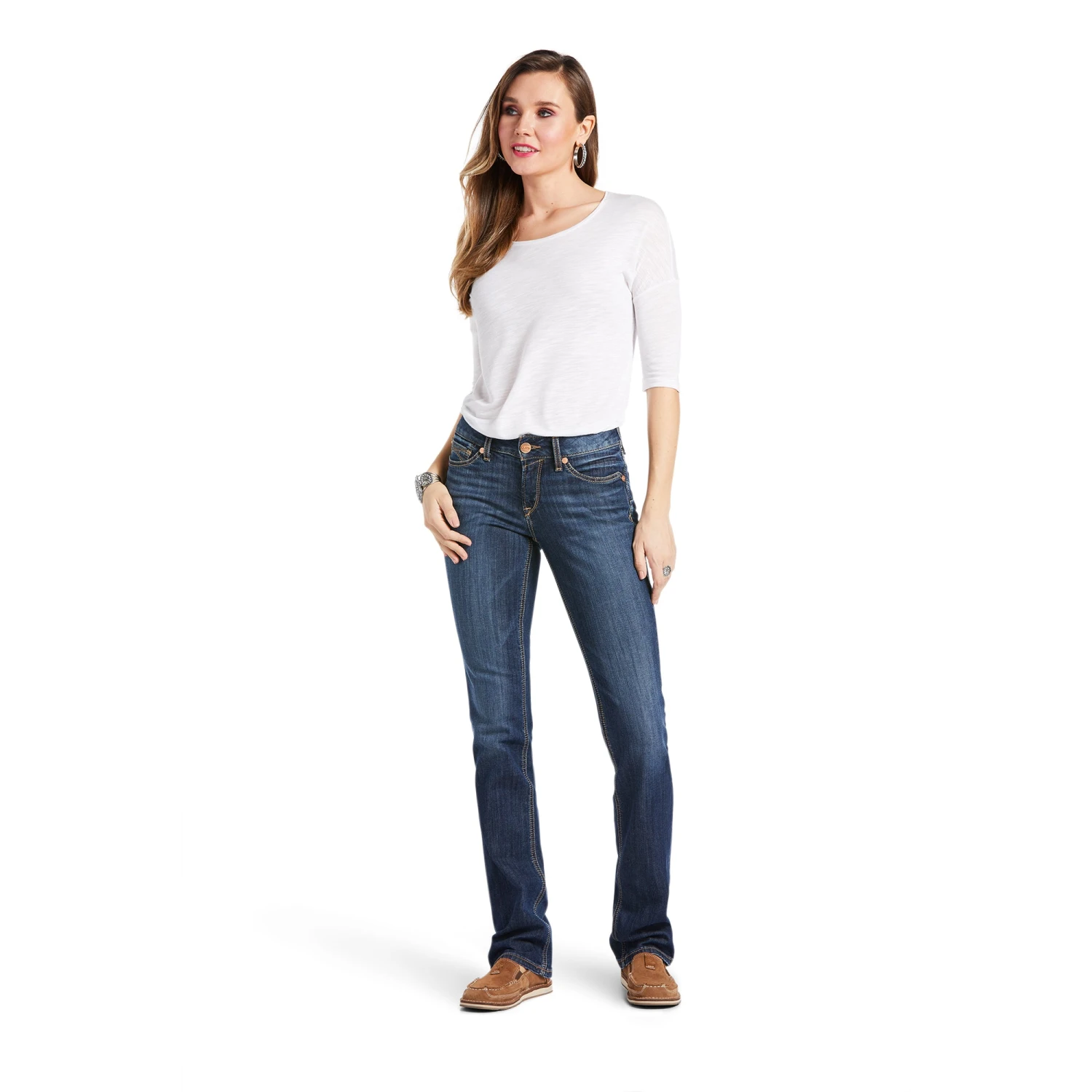 Women's Ariat R.E.A.L. Perfect Rise Analise Stackable Straight Leg Jean #10039603-C 1 Women's Ariat R.E.A.L. Perfect Rise Analise Stackable Straight Leg Jean #10039603-C