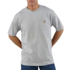 Men's Carhartt Loose Fit Heavyweight Pocket T-Shirt #K87 -Deals Cowboy Threads Store image K87HGY